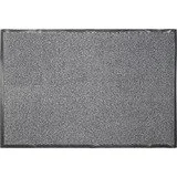 Tapis d'entrée Lisa gris 80 x 120 cm ép. 5 mm – Tapis de propreté anti-salissure lavable en machine, semelle PVC antidérapante - Tapis