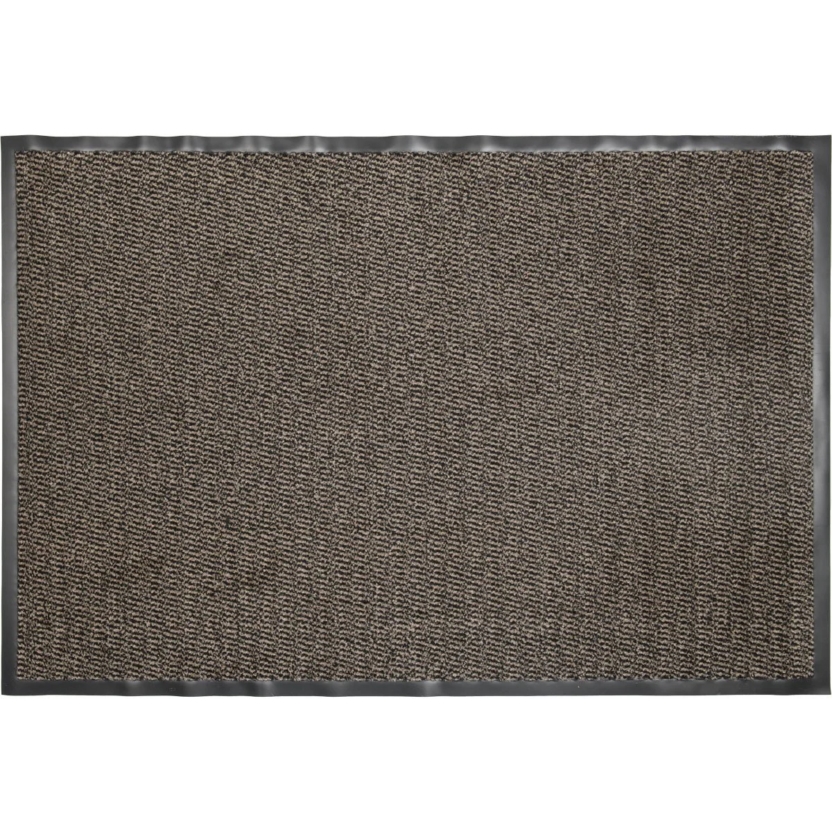 Tapis d'entrée Lisa 80 x 120 cm ép. 5 mm taupe – Tapis anti-poussière absorbant lavable en machine, semelle PVC antidérapante - Tapis