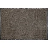 Tapis d'entrée Lisa 80 x 120 cm ép. 5 mm taupe – Tapis anti-poussière absorbant lavable en machine, semelle PVC antidérapante - Tapis