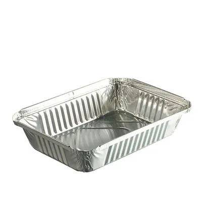 Barquette aluminium 910 ml 21,8 x 15,5 x 3,8 cm - Plat aluminium - Moule aluminium - Lot de 100 - Moules jetables, Caissettes papier