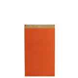 Pochette cadeau kraft vergé orange 16 x 8 x 27,5 cm - Sachet kraft - Lot de 250 - Pochettes cadeaux unies