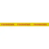 Bande de rive « Promotion » PVC jaune / rouge 34 mm x 50 m – Bande de fond pour réglette porte-étiquette – PLV linéaire - Affiches Soldes, Panneaux soldes