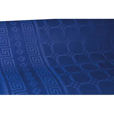 Nappe damassée déperlante - Nappe jetable - Nappe papier - Bleu marine - Rouleau de 1,18 x 25 m - Nappes papier, Nappes jetables-2