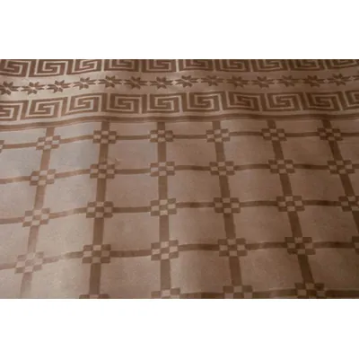 Nappe damassée déperlante - Nappe jetable - Nappe papier - Marron chocolat - Rouleau de 1,18 x 25 m - Nappes papier, Nappes jetables-2