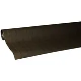 Nappe damassée déperlante - Nappe jetable - Nappe papier - Marron chocolat - Rouleau de 1,18 x 25 m