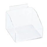 Présentoir plexi pour panneau rainuré 14,5 x 14,5 x 12 cm - Boîte plexi - Bac plexi - Bacs pour panneaux rainurés
