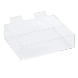 Présentoir plexi pour panneau rainuré 15 x 10 x 3 cm - Boîte plexi - Bac plexi - Bacs pour panneaux rainurés