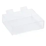 Présentoir plexi pour panneau rainuré 15 x 10 x 3 cm - Boîte plexi - Bac plexi - Bacs pour panneaux rainurés