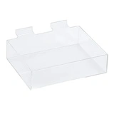 Présentoir plexi pour panneau rainuré 20 x 15 x 5 cm - Boîte plexi - Bac plexi - Bacs pour panneaux rainurés