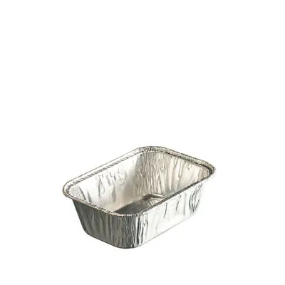 Barquette aluminium 350 ml 14 x 9,8 x 4,5 cm - Plat aluminium - Moule aluminium - Lot de 100 - Moules jetables, Caissettes papier