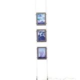 Kit affichage LED sur câble 3 x format A4 vertical - Module porte-affiche A4 - Porte-visuels muraux - à suspendre