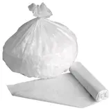 Sac poubelle 130 litres PEBD avec lien à nouer - Sac poubelle professionnel - Blanc - Rouleau de 20 - Sacs poubelle professionnels