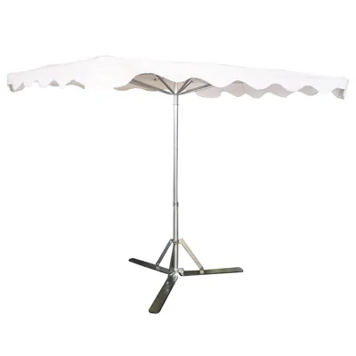 Parasol professionnel de marché - Parasol forain - Écru - 220 x 180 cm - armature alu, toile + housse - Parasols de marché, Parasols forains