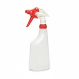 Flacon spray vide 600 ml gradué HDPE 28/400 – Flacon pulvérisateur 600 ml - Transparent / Rouge - Vaporisateur
