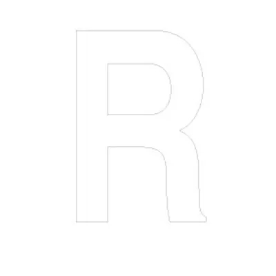 Lettre adhésive R - Lettres et chiffres adhésifs