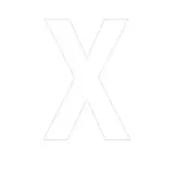 Lettre adhésive X - Lettres et chiffres adhésifs