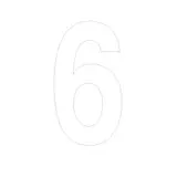 Chiffre adhésif 6 - Lettres et chiffres adhésifs