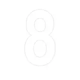 Chiffre adhésif 8 - Lettres et chiffres adhésifs