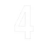 Chiffre adhésif 4 - Lettres et chiffres adhésifs