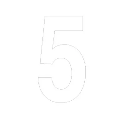 Chiffre adhésif 5 - Lettres et chiffres adhésifs