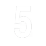 Chiffre adhésif 5 - Lettres et chiffres adhésifs