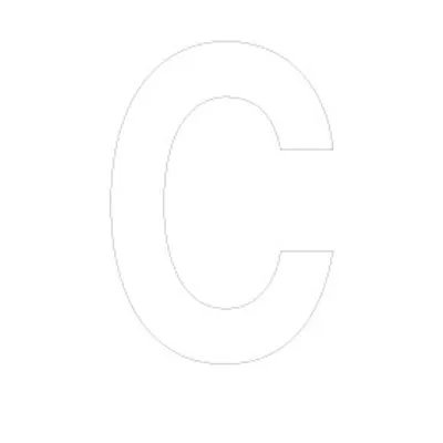 Lettre adhésive C - Lettres et chiffres adhésifs
