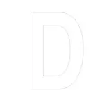 Lettre adhésive D - Lettres et chiffres adhésifs