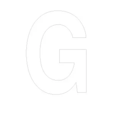 Lettre adhésive G - Lettres et chiffres adhésifs