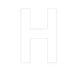 Lettre adhésive H - Lettres et chiffres adhésifs