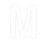 Lettre adhésive M - Lettres et chiffres adhésifs