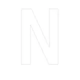 Lettre adhésive N - Lettres et chiffres adhésifs