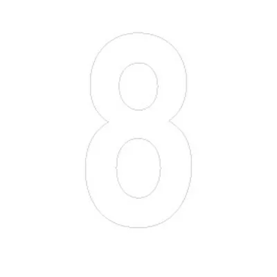 Chiffre adhésif 8 - Lettres et chiffres adhésifs