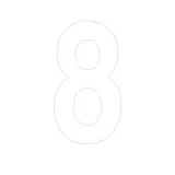 Chiffre adhésif 8 - Lettres et chiffres adhésifs