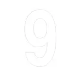 Chiffre adhésif 9 - Lettres et chiffres adhésifs