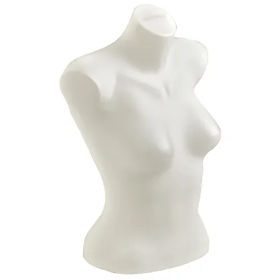 Buste femme plastique H 60 cm - Torse femme - Blanc - Bustes mannequins femmes