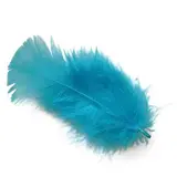 Plume turquoise artificielle L 10 cm - Plumes décoratives - Sachet de 30g - Décor Pâques, Vitrine Pâques