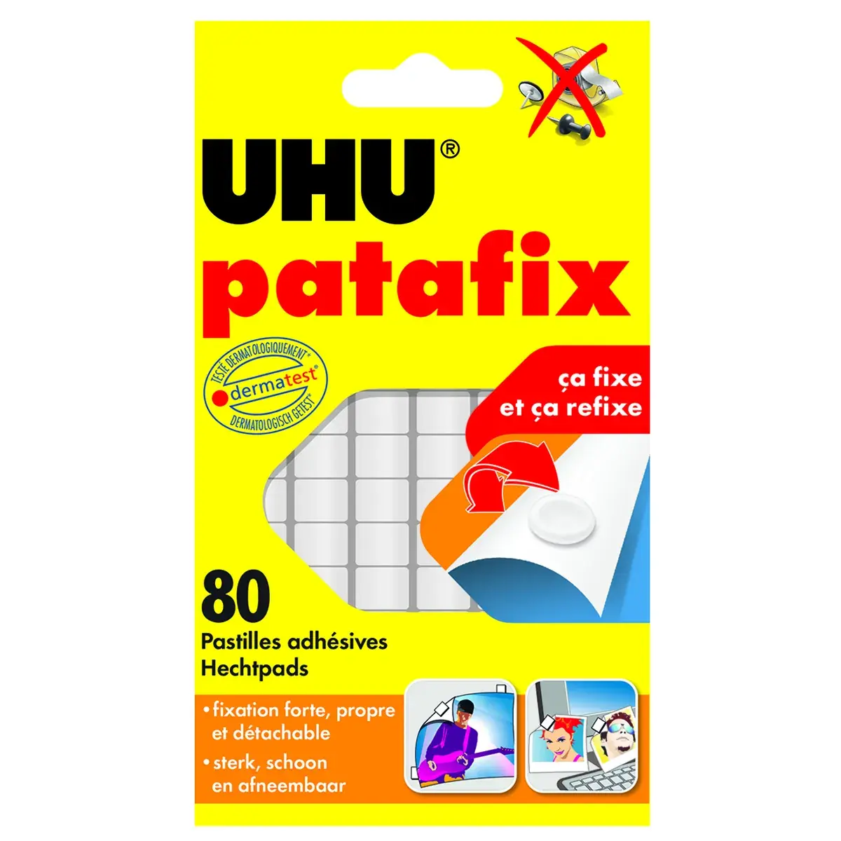 Patafix, 80 pastilles - Double face, patafix, velcro
