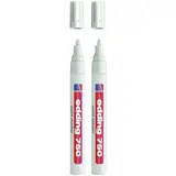 Marqueur peinture Edding e-750 Alu - Pointe ogive 2-4 mm - Blanc - Par 2 - Marqueurs, Feutres craies