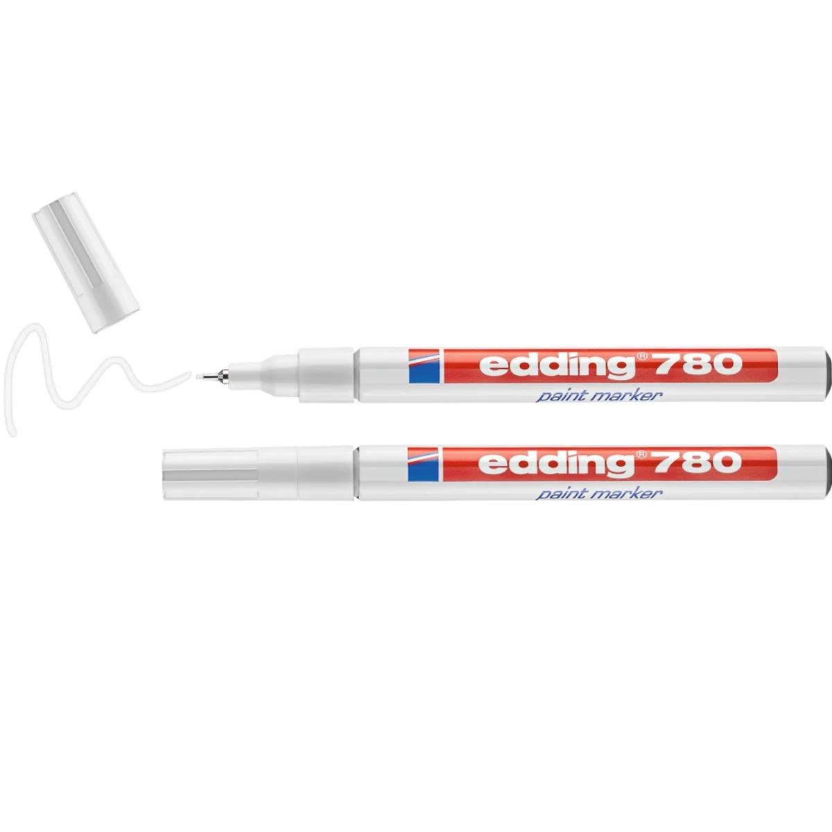 Marqueur peinture Edding e-780 Alu - Pointe fine 0,8 mm - Blanc - Par 2 - Marqueurs-3