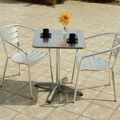 Chaise de terrasse en aluminium 56 x 57 x 76 cm  - Chaises de terrasse-2
