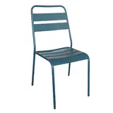 Chaise de terrasse métal bleu foncé 51 x 58 x 86 cm - Chaises de terrasse