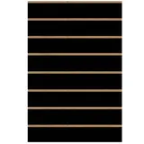 Panneau rainuré Noir entraxe 15 cm - Ligne Memphis