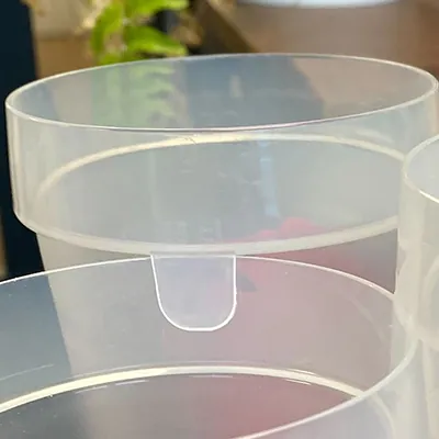 Gobelet plastique gradué 33 cl ø 7,2 x 11,3 cm - Gobelet réutilisable - Verre plastique - Blanc opaque - Lot de 50 - Gobelets plastique, Flûtes plastique, Verres à pied plastique-2