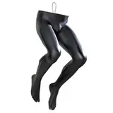 Jambes mannequin homme pliées avec crochet métal H 94 cm - Présentoir pantalon et lingerie - Noir - Jambes et pieds