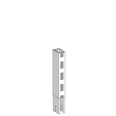 Réhausse blanche pour montant 30x60mm ép.2.5mm, H.20cm, pas de 50mm - Ligne Store blanc pas de 50 mm
