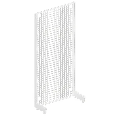Grille avec cadre renforcé - Ligne Store blanc pas de 50 mm-2