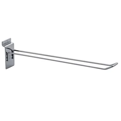 Broche double pour panneau rainuré ø 6 mm x L 40 cm - Tige double - Chrome - Lot de 20 - Broches doubles pour panneaux rainurés