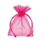 Pochette organza rose 7,5 x 10 cm - Paquet de 10 - Pochettes organza