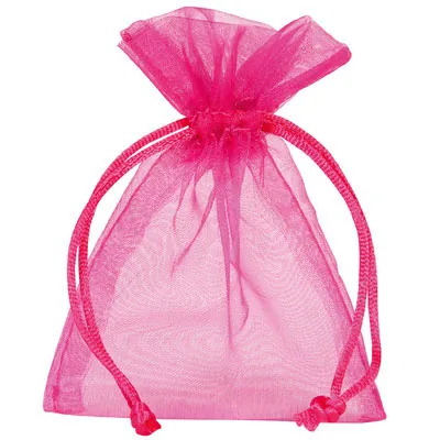 Pochette organza rose 17 x 24 cm - Paquet de 10 - Pochettes organza