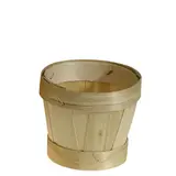Panier bois rond ø 8,5 x H 8 cm - Bourriche bois - Corbeille bois - Lot de 30